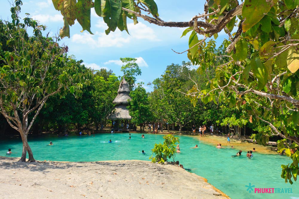 ทัวร์น้ำตกร้อน สระมรกต วัดถ้ำเสือ