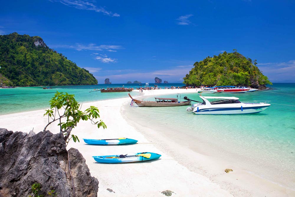 ทัวร์กระบี่ 4 เกาะ ทะเลแหวก โดยเรือหางยาว