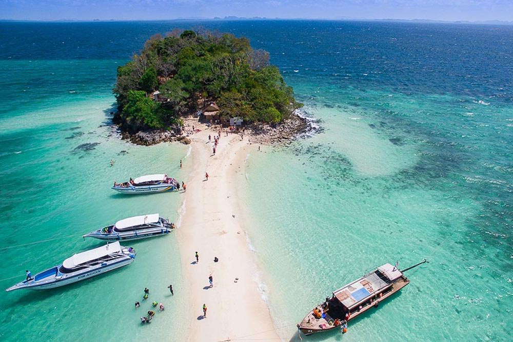 ทัวร์กระบี่ 4 เกาะ ทะเลแหวก โดยเรือเร็วสปีดโบ๊ท