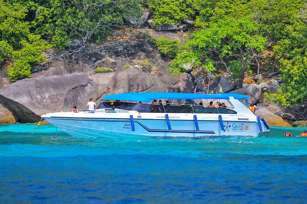 ทัวร์เกาะรอก+เกาะห้าโดยเรือเร็วสปีดโบ๊ท กับ Seastar Andaman
